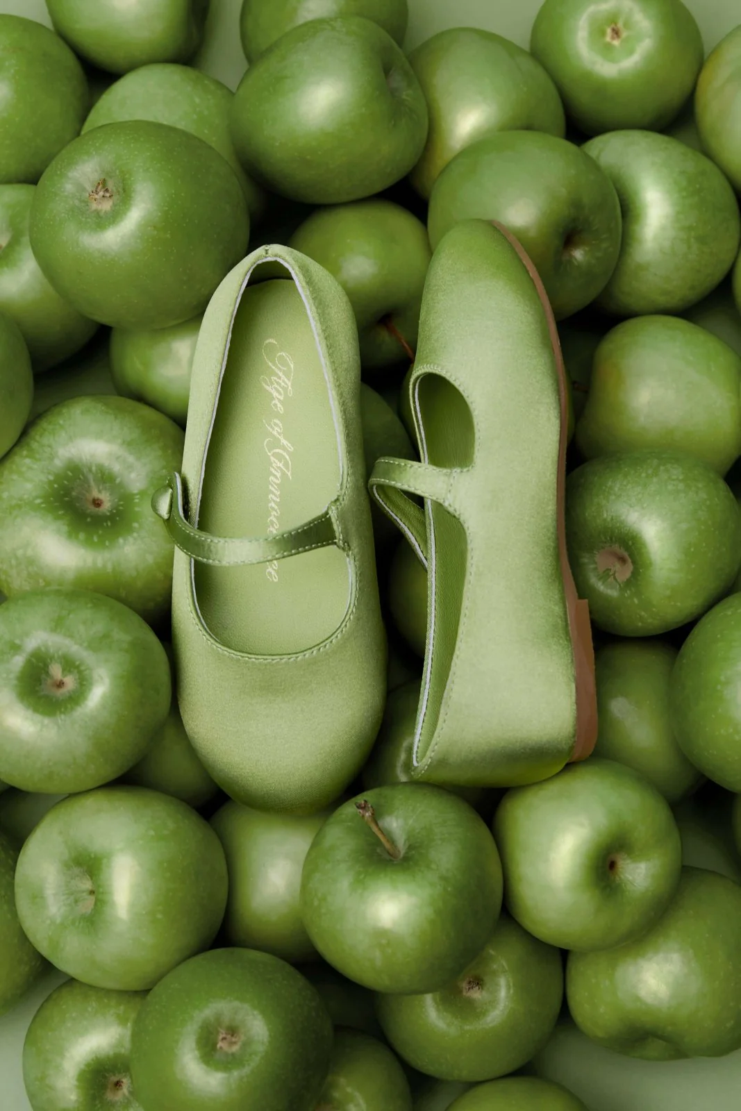 Elin Satin Green Shoes - Image 5
