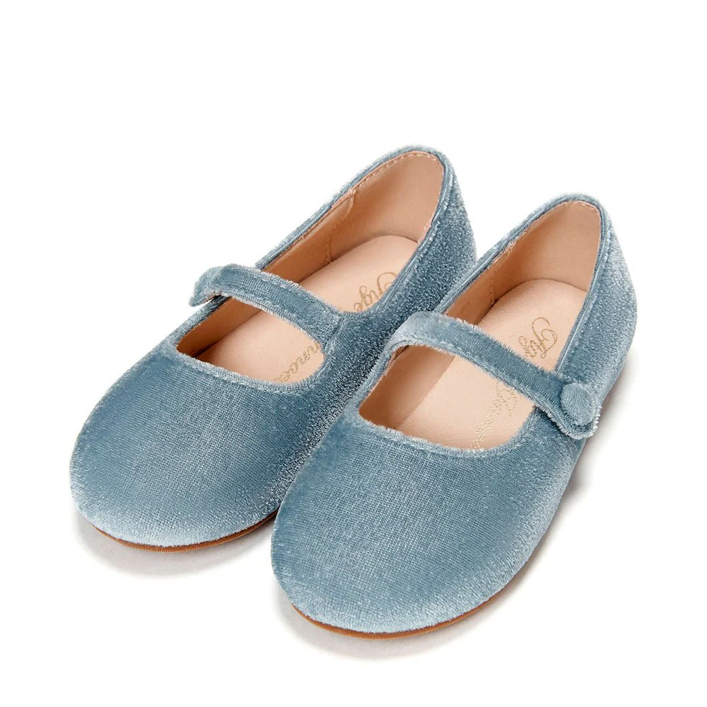 Elin Velvet Blue Shoes - Image 2