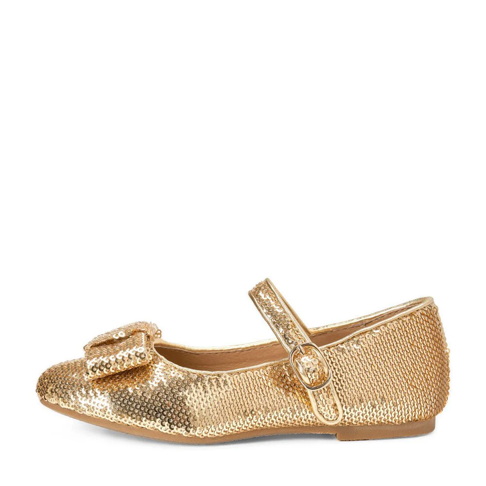 Ellen Sequins Gold Shoes