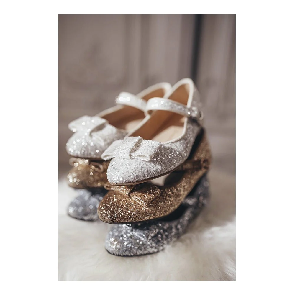 Ellen Glitter Gold Shoes - Image 3