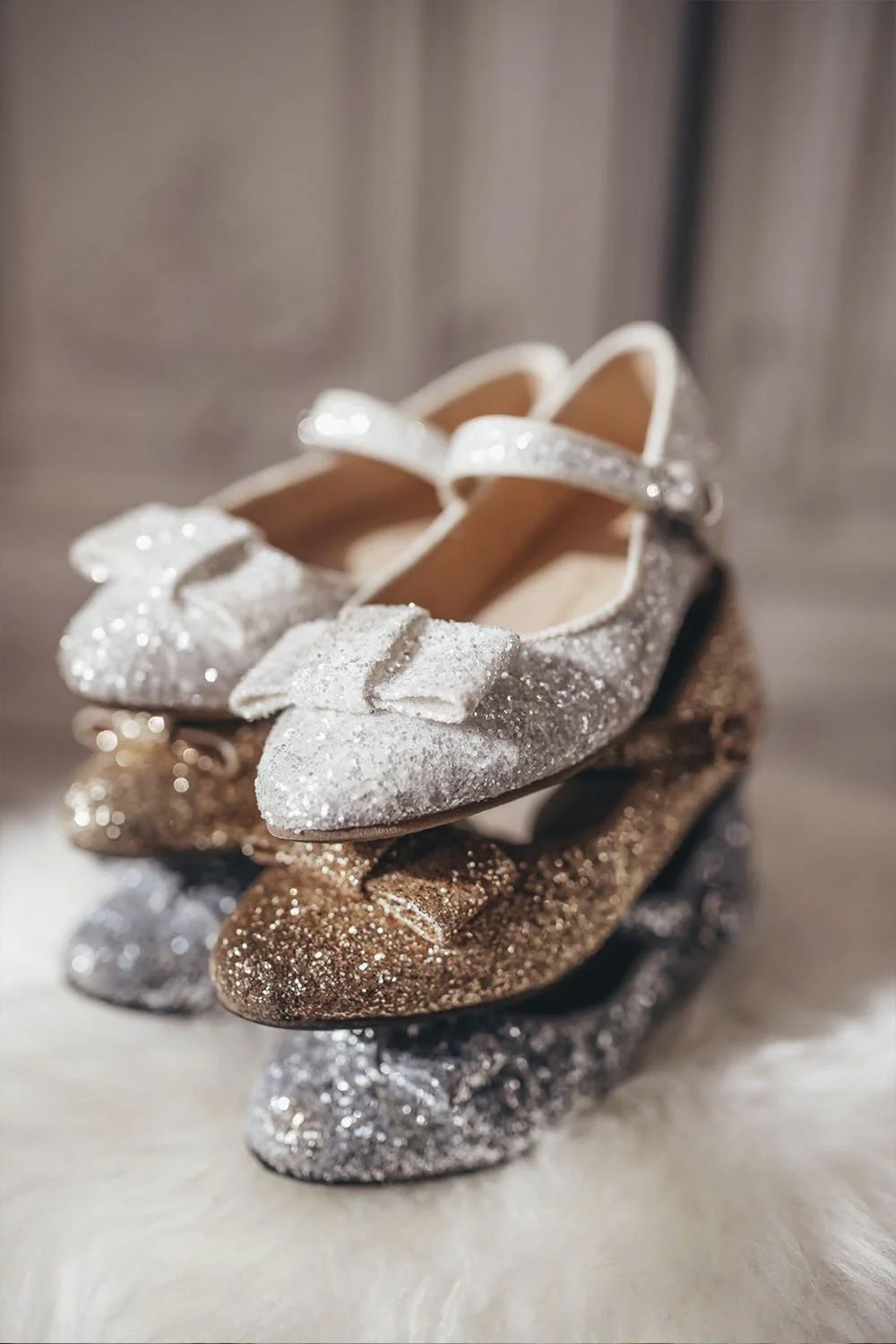 Ellen Glitter White Shoes - Image 3