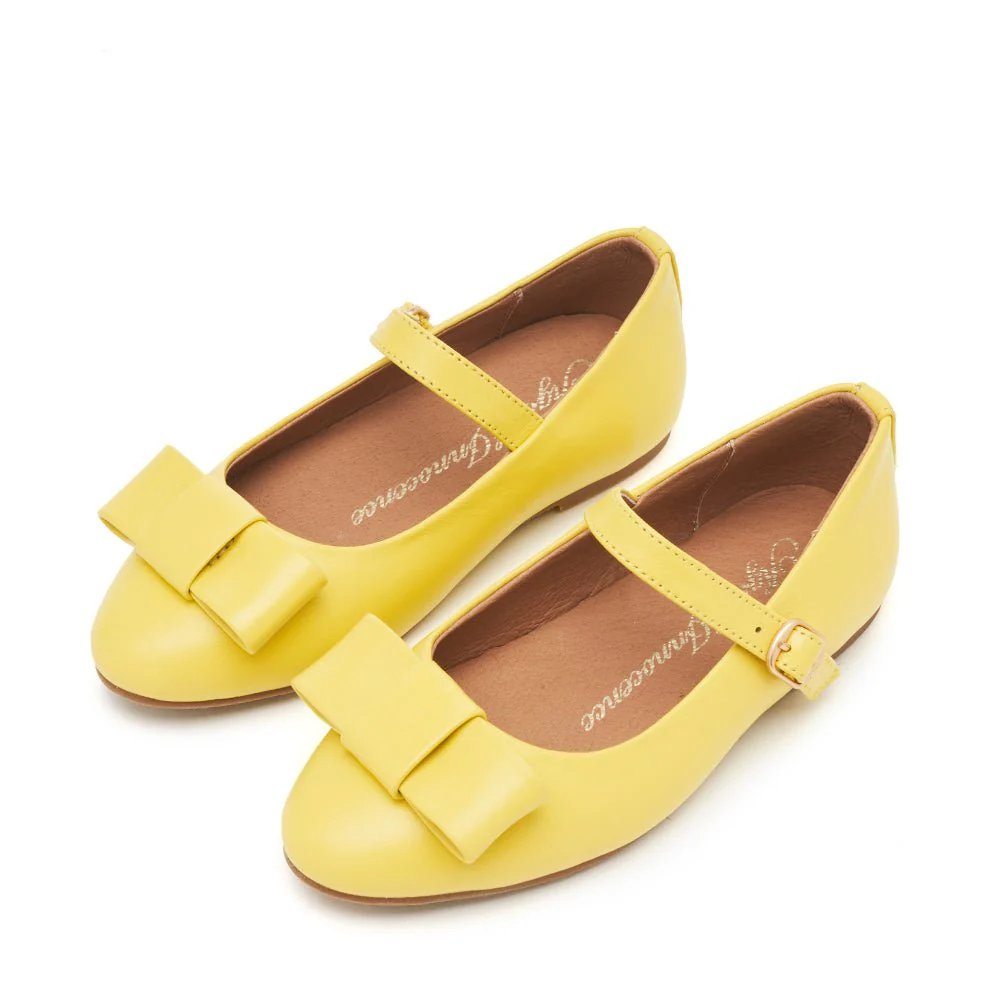 Ellen Leather Yellow Shoes - Image 2