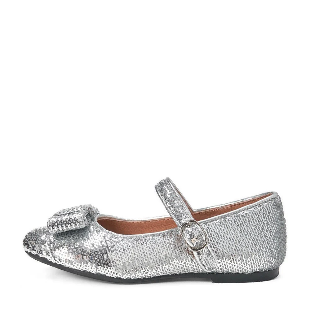 Ellen Sequins Silver Shoes