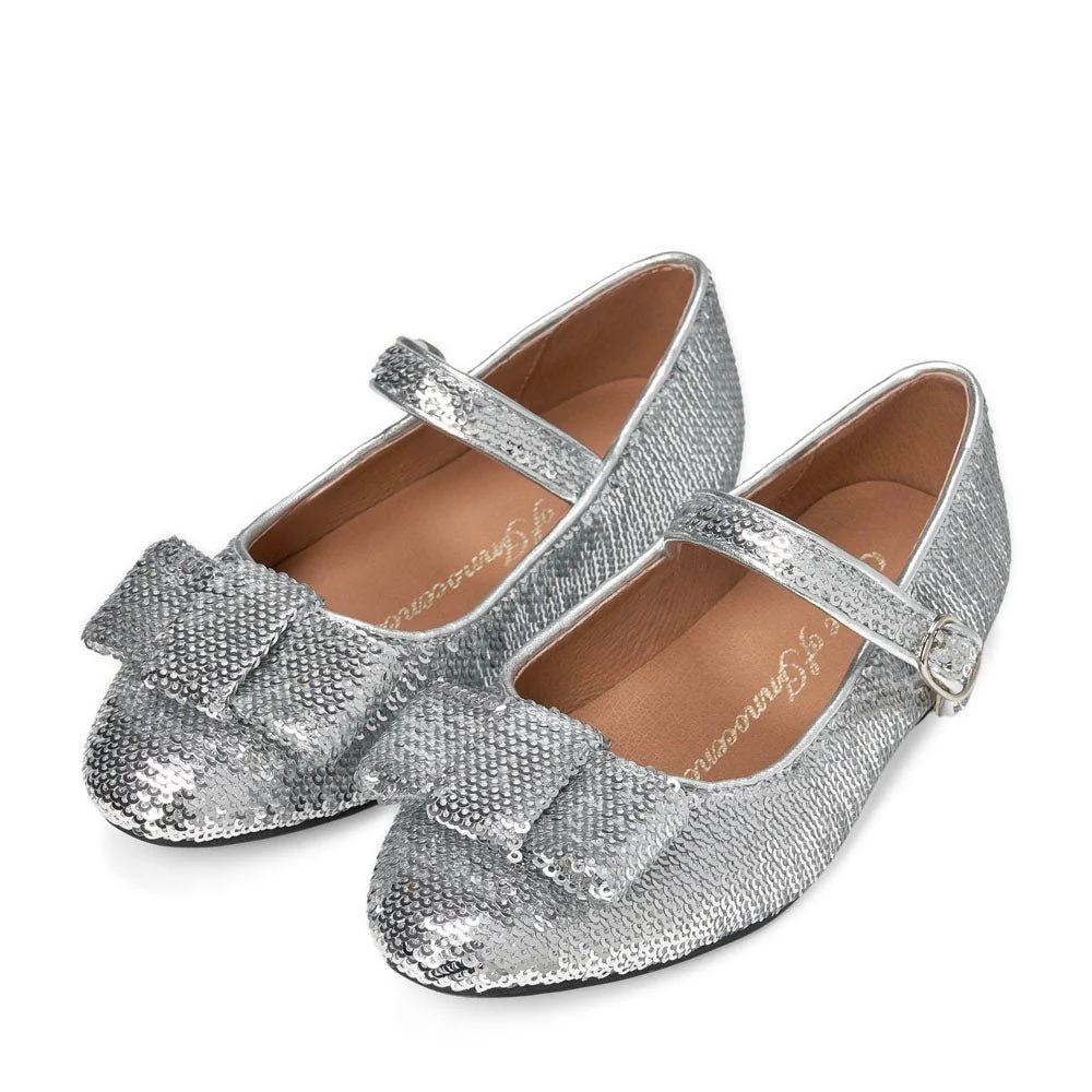 Ellen Sequins Silver Shoes - Image 2