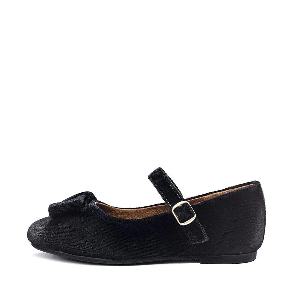 Ellen Velvet Black Shoes