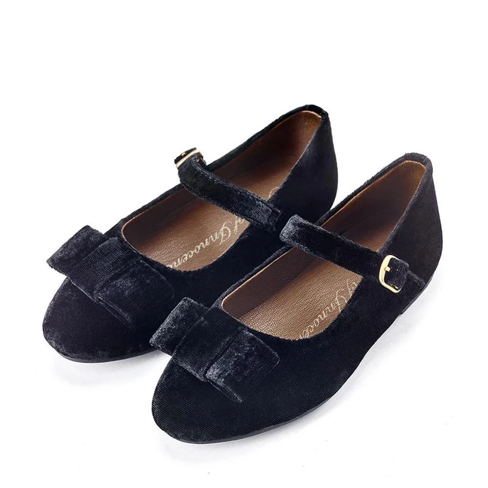 Ellen Velvet Black Shoes - Image 2