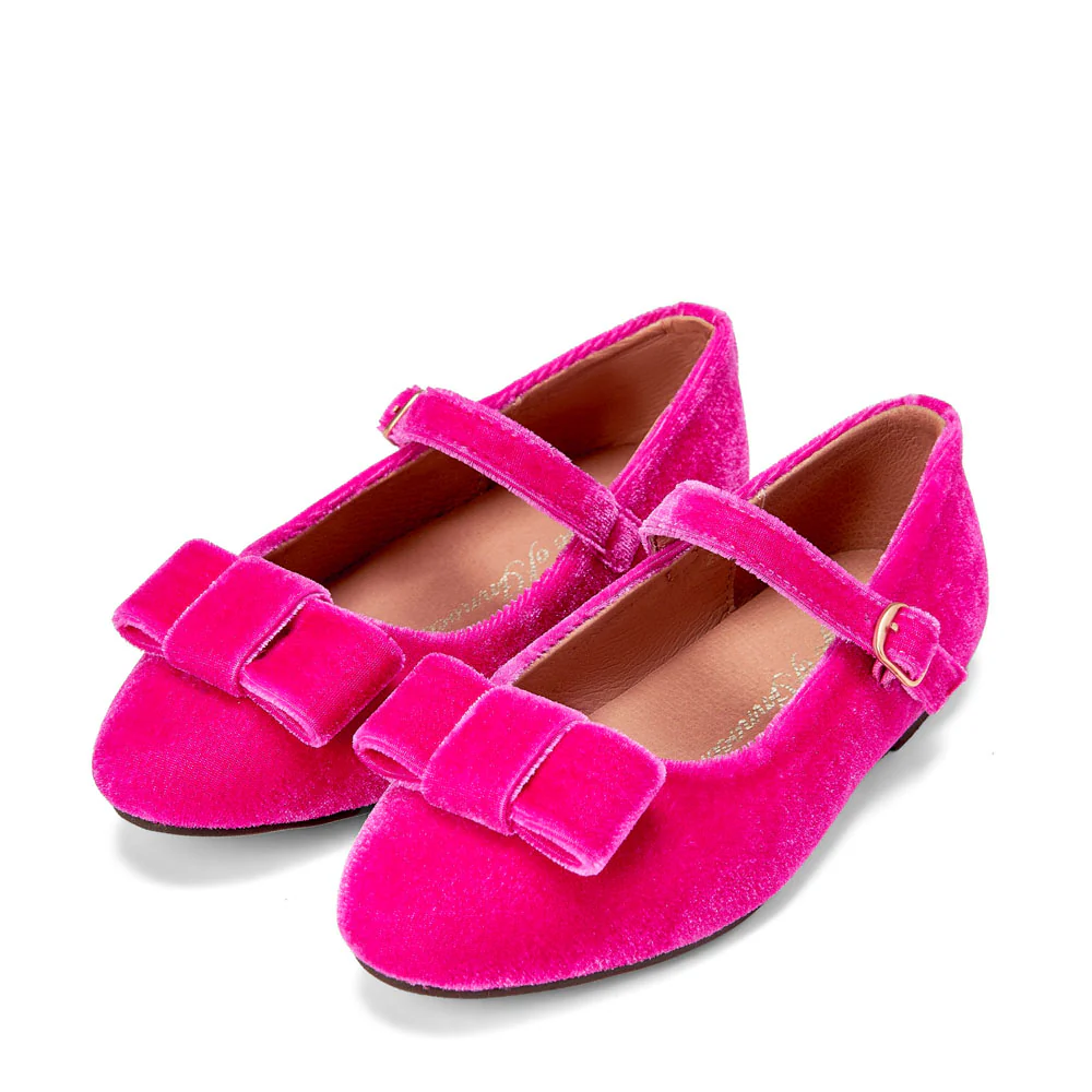 Ellen Velvet Fuchsia Shoes - Image 2