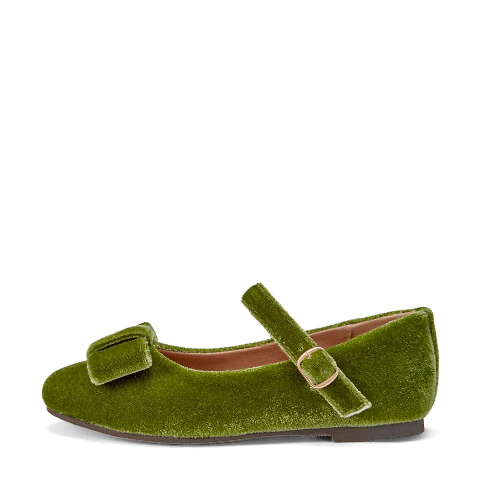 Ellen Velvet Green Shoes