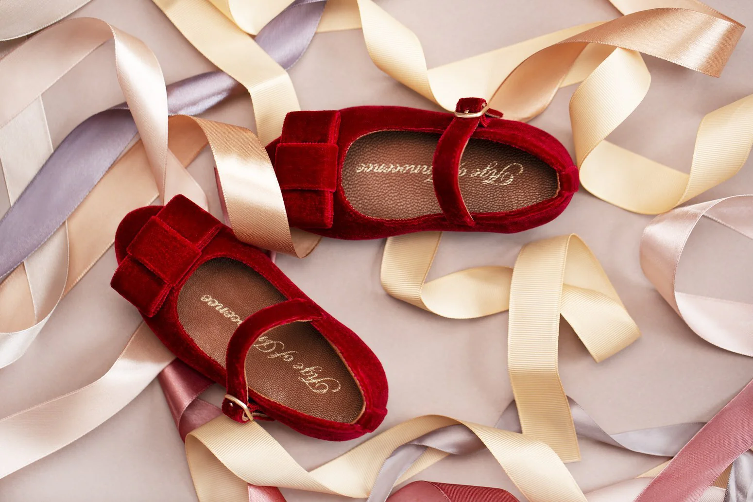 Ellen Velvet Red Shoes - Image 3