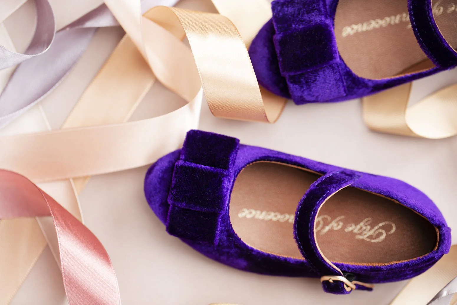 Ellen Velvet Violet Shoes - Image 3