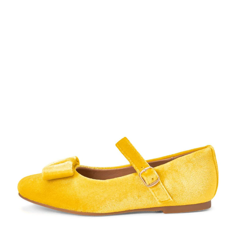 Ellen Velvet Yellow Shoes