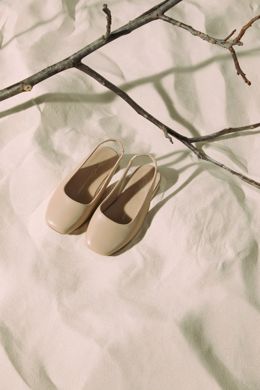 Ester Beige Flats - Image 3
