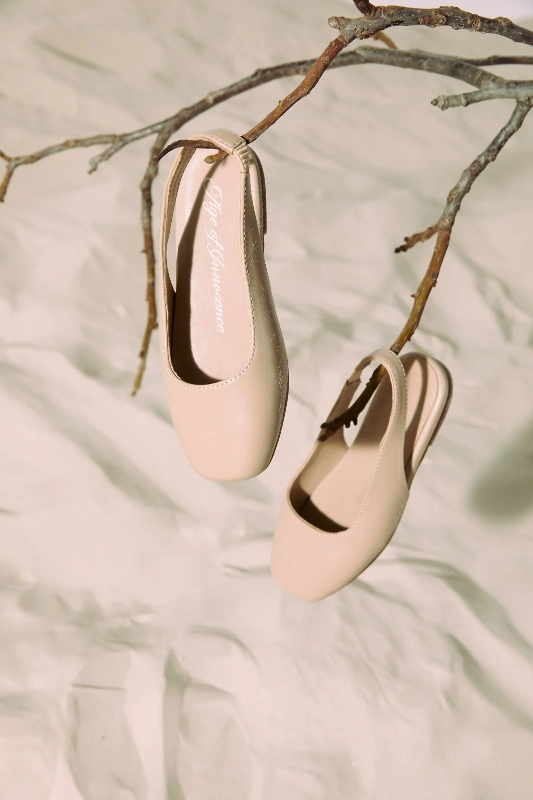 Ester Beige Flats - Image 4