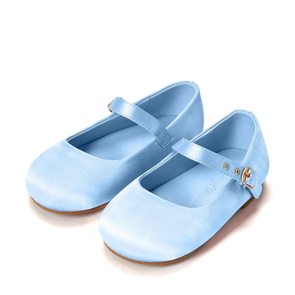 Eva Satin Blue Shoes - Image 2