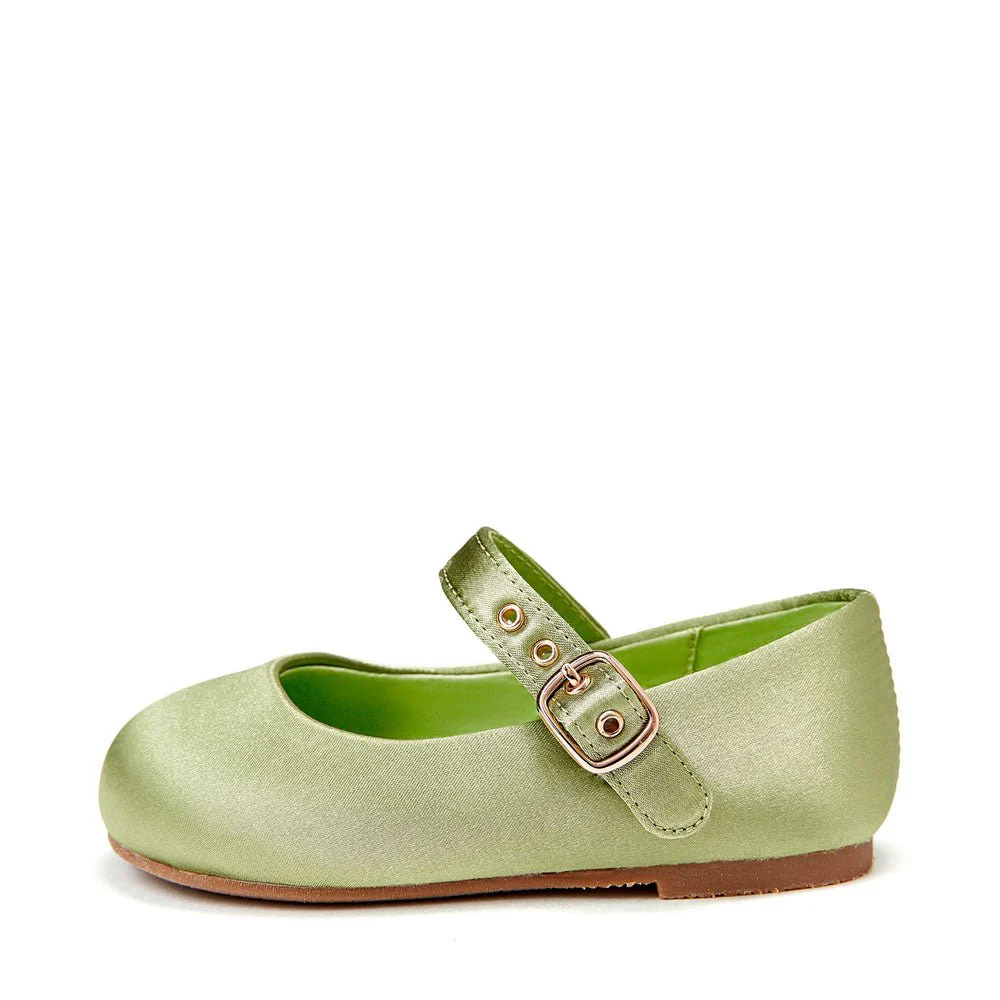 Eva Satin Green Shoes