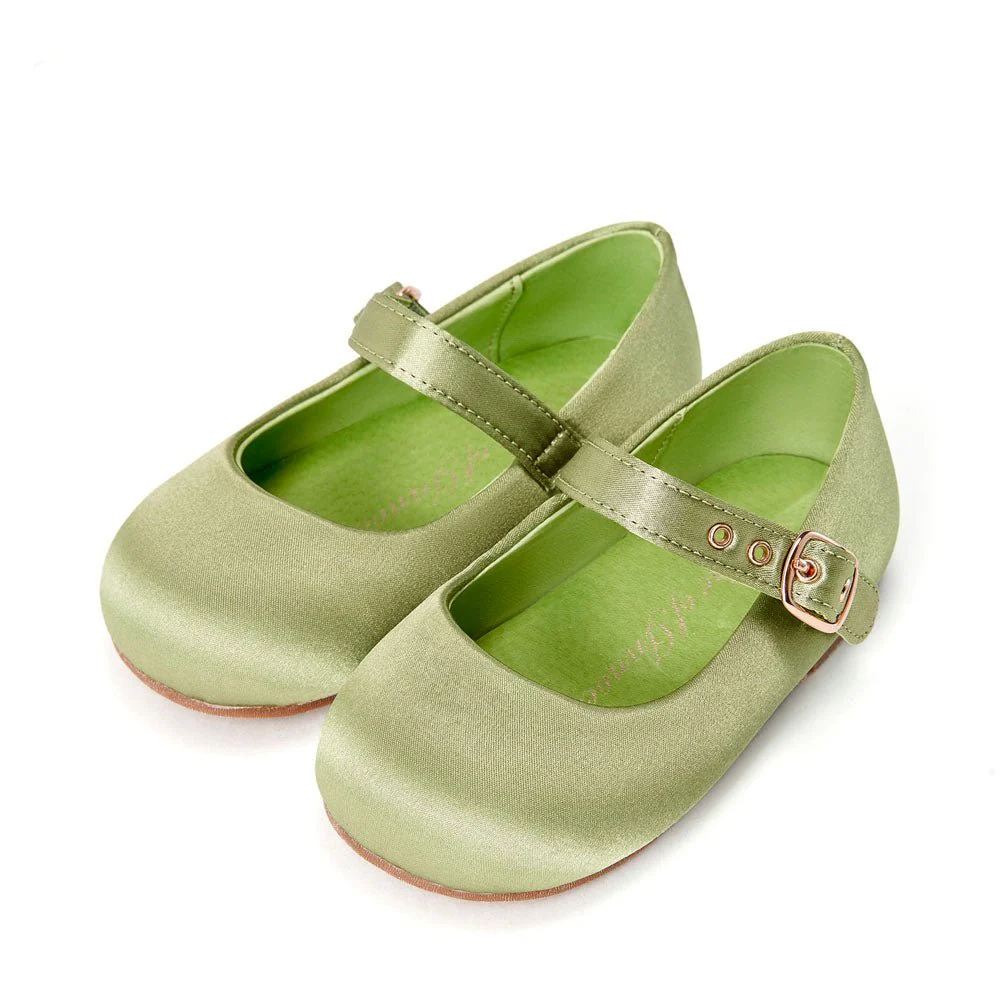 Eva Satin Green Shoes - Image 2