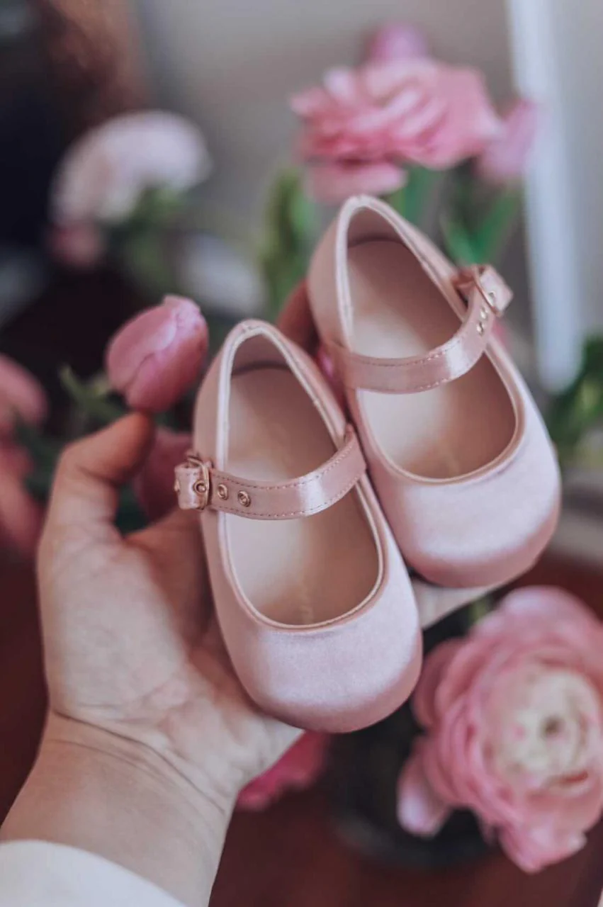 Eva Satin Pink Shoes - Image 3