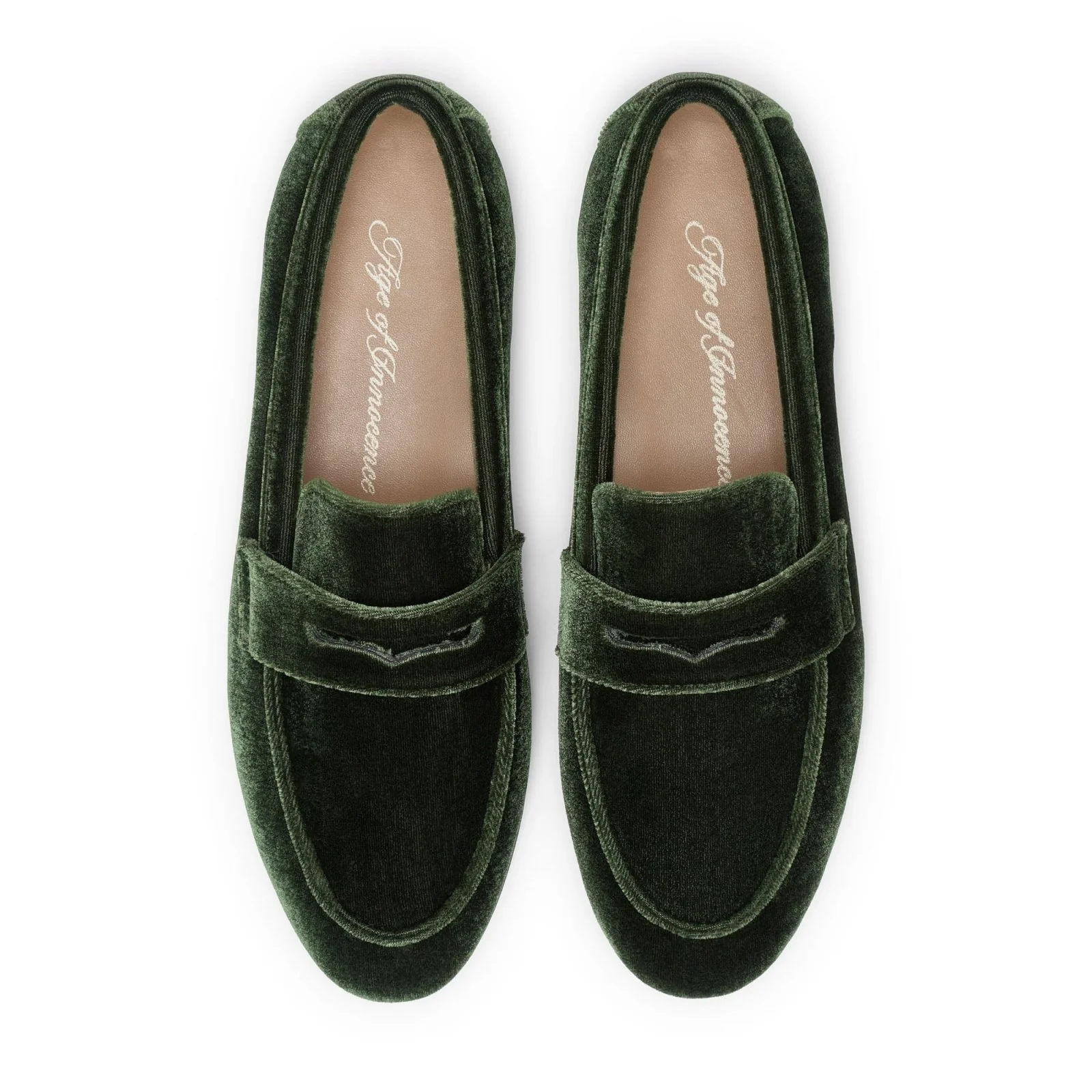 Farley Velvet Green Loafers - Image 3