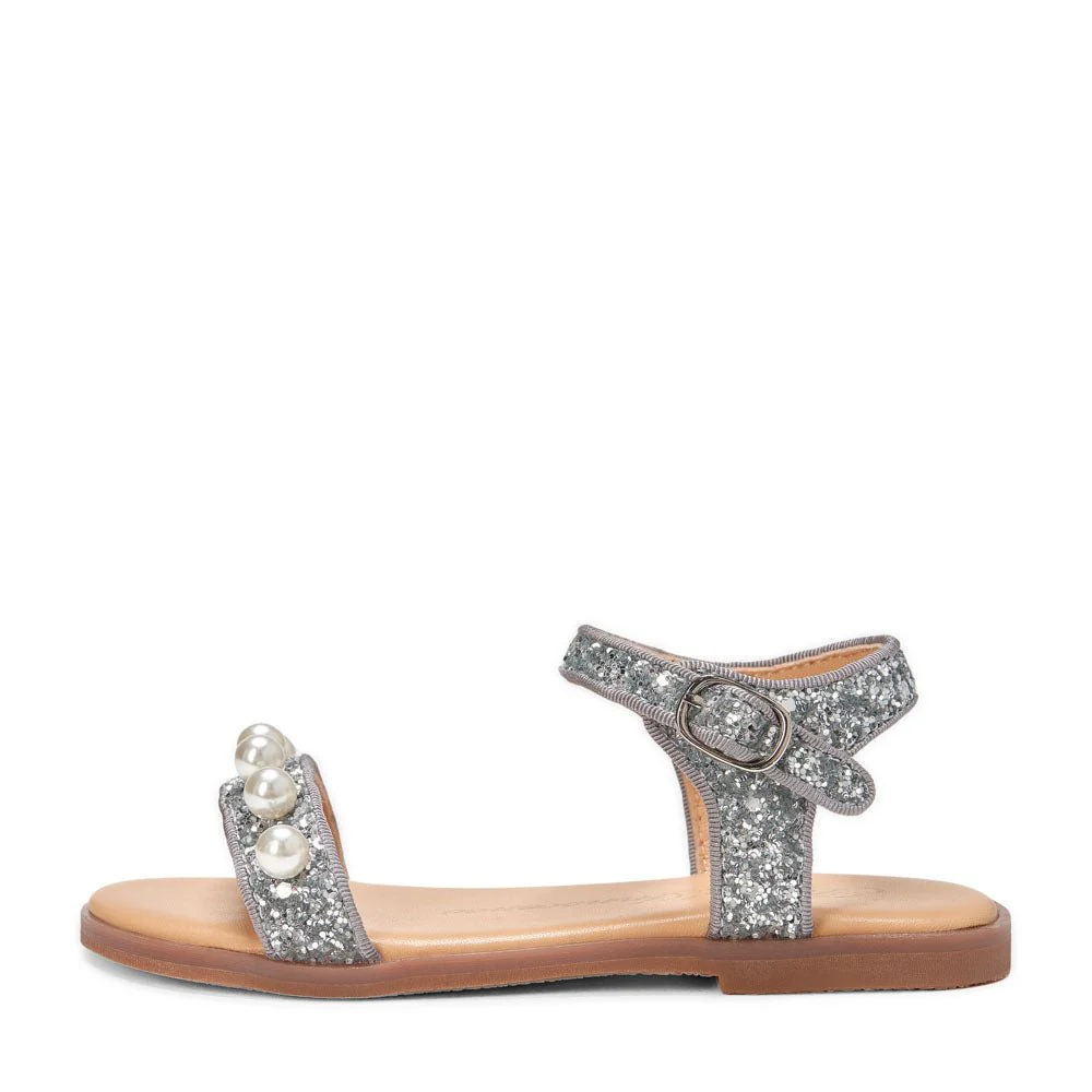 Fleur Glitter Silver Sandals