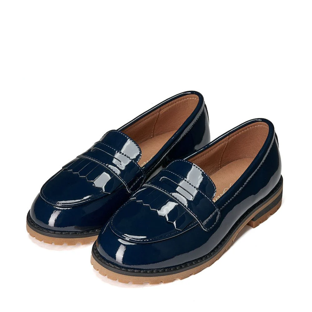 Francie Navy Loafers - Image 2