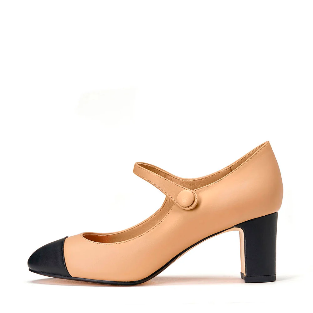 Gemma 2.0 Beige/Black Shoes