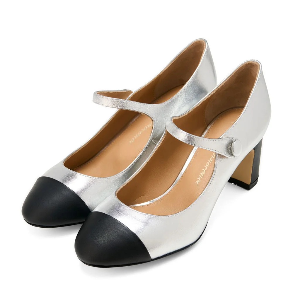 Gemma 2.0 Silver/black Shoes - Image 2