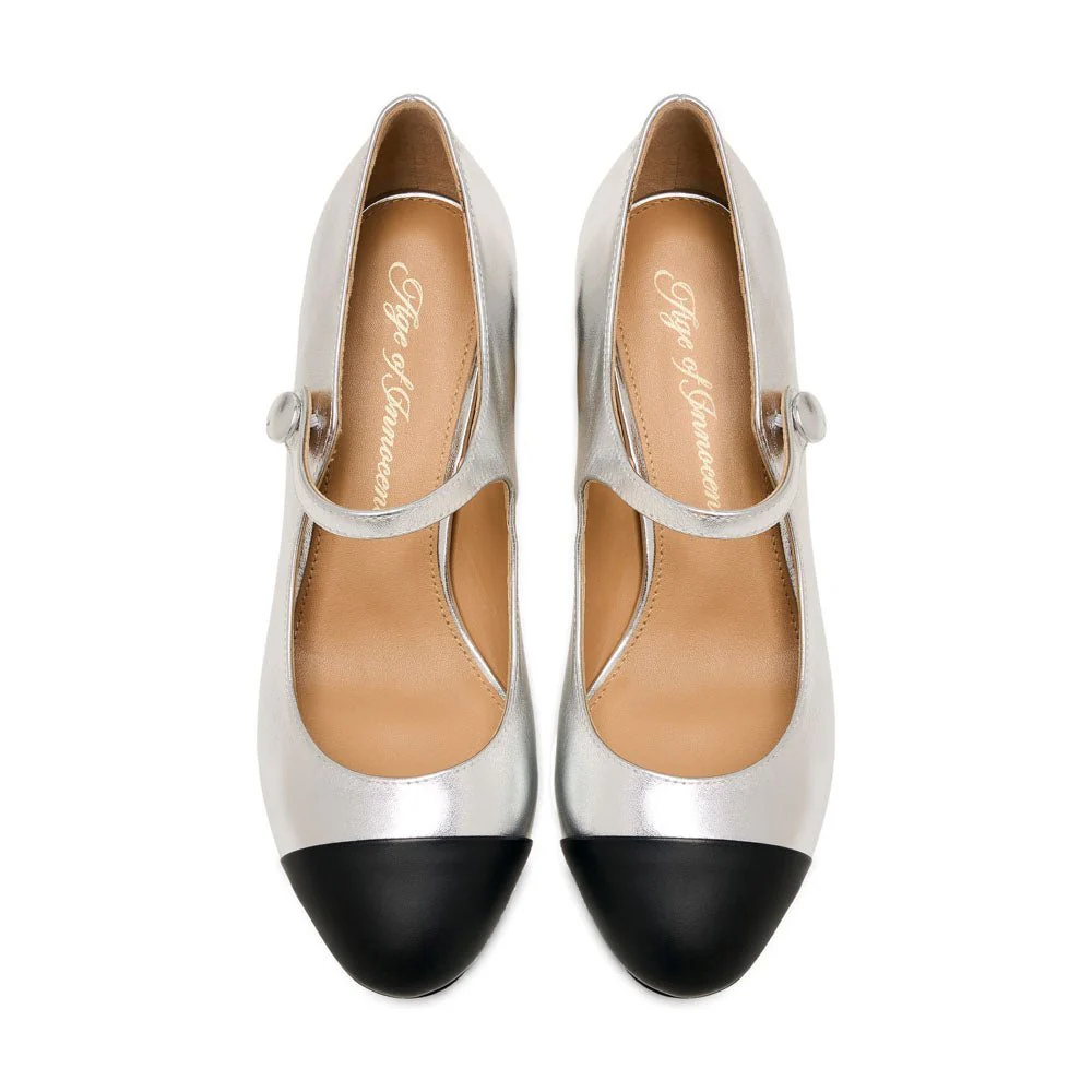 Gemma 2.0 Silver/black Shoes - Image 3