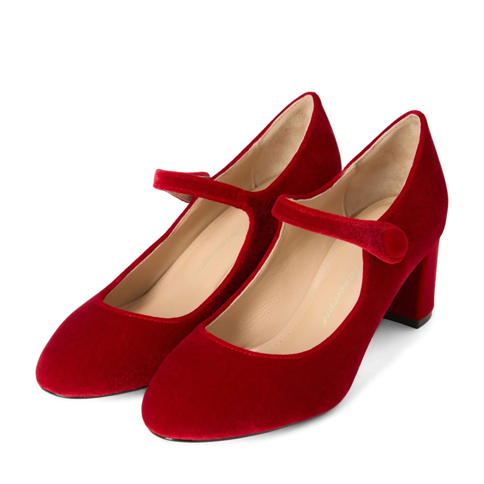 Gemma Velvet Red Shoes - Image 2