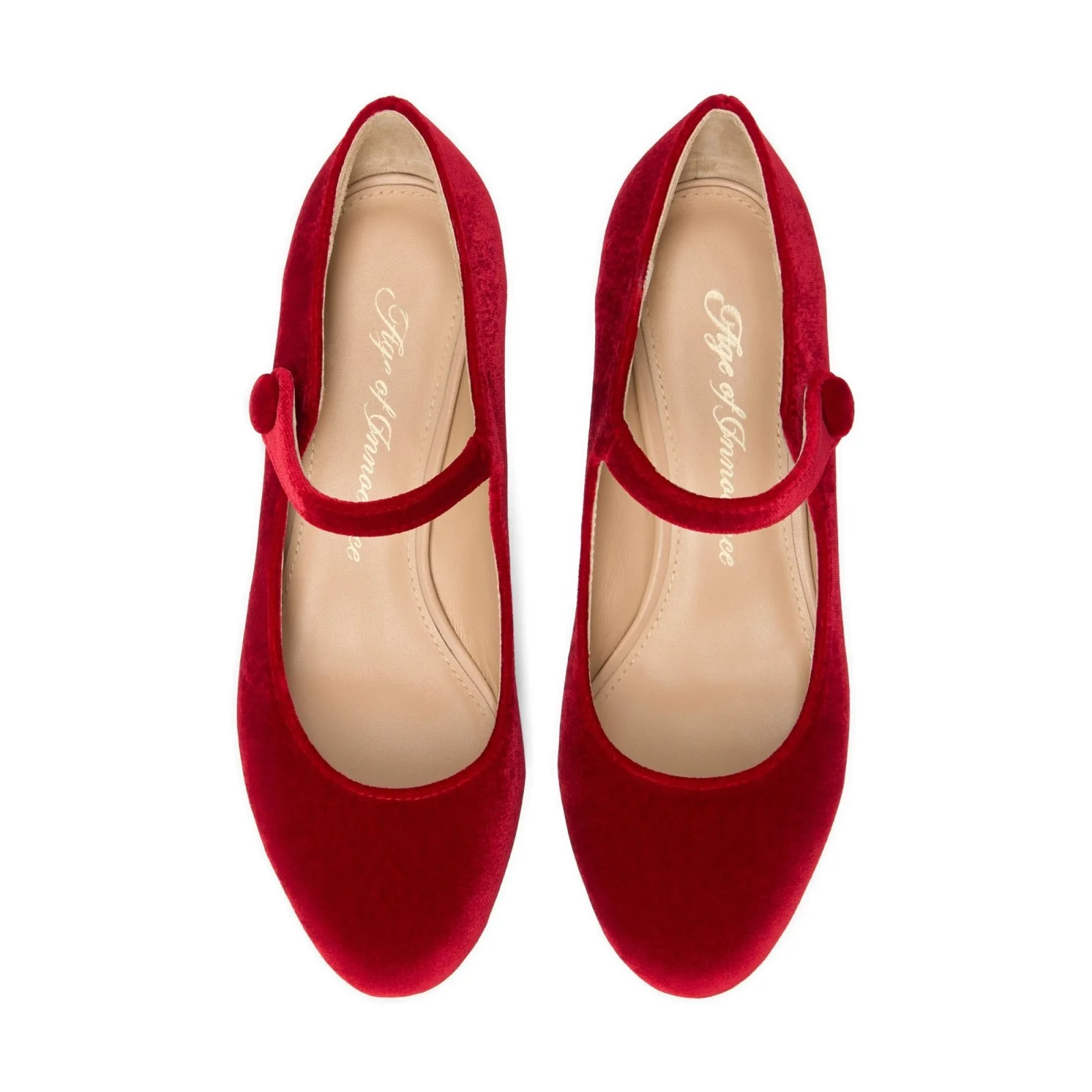 Gemma Velvet Red Shoes - Image 3