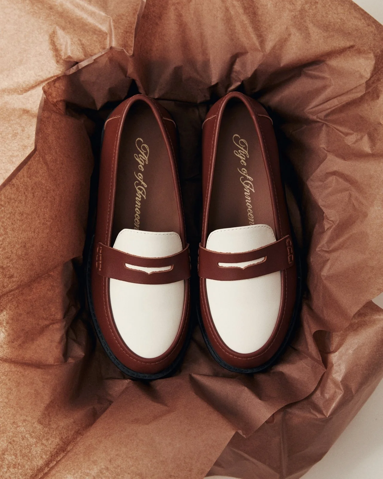 Haven Brown/ White/ Brown Loafers - Image 9
