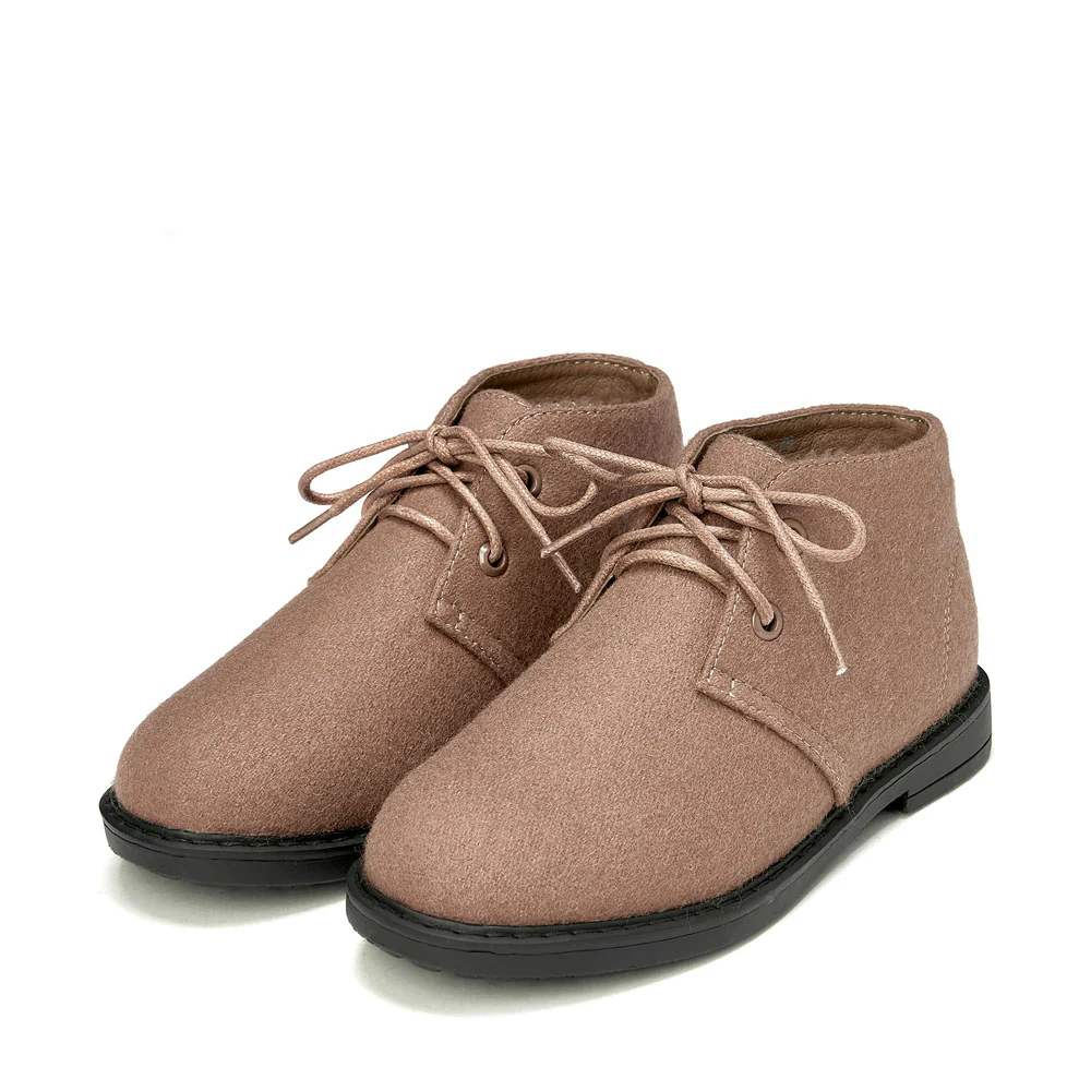 Hugh Wool Beige Boots - Image 2
