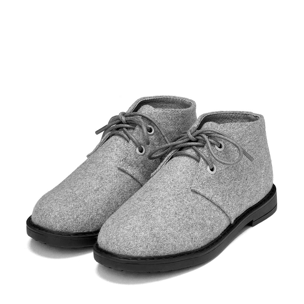 Hugh Wool Grey Boots - Image 2