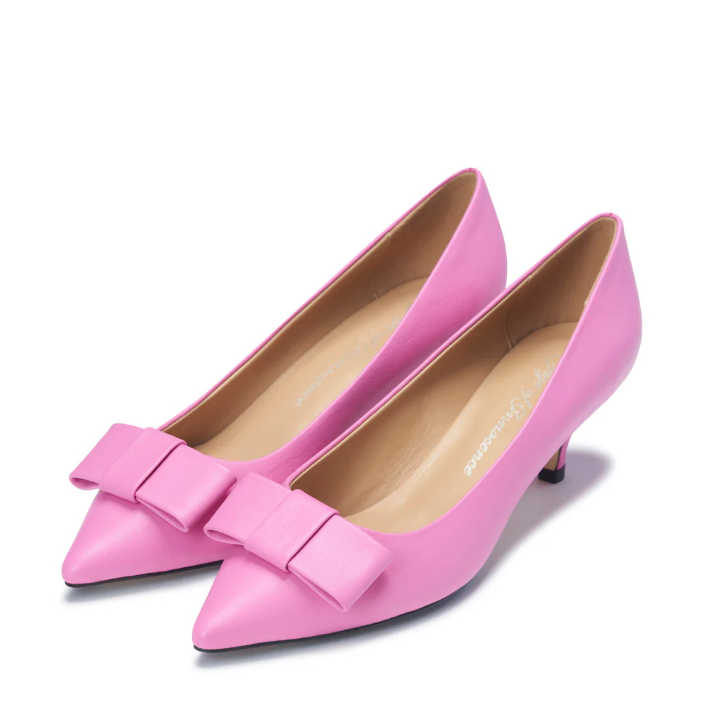 Jacqueline Leather Fuchsia Shoes - Image 2