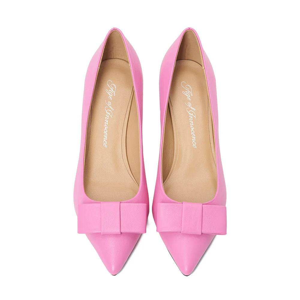 Jacqueline Leather Fuchsia Shoes - Image 3