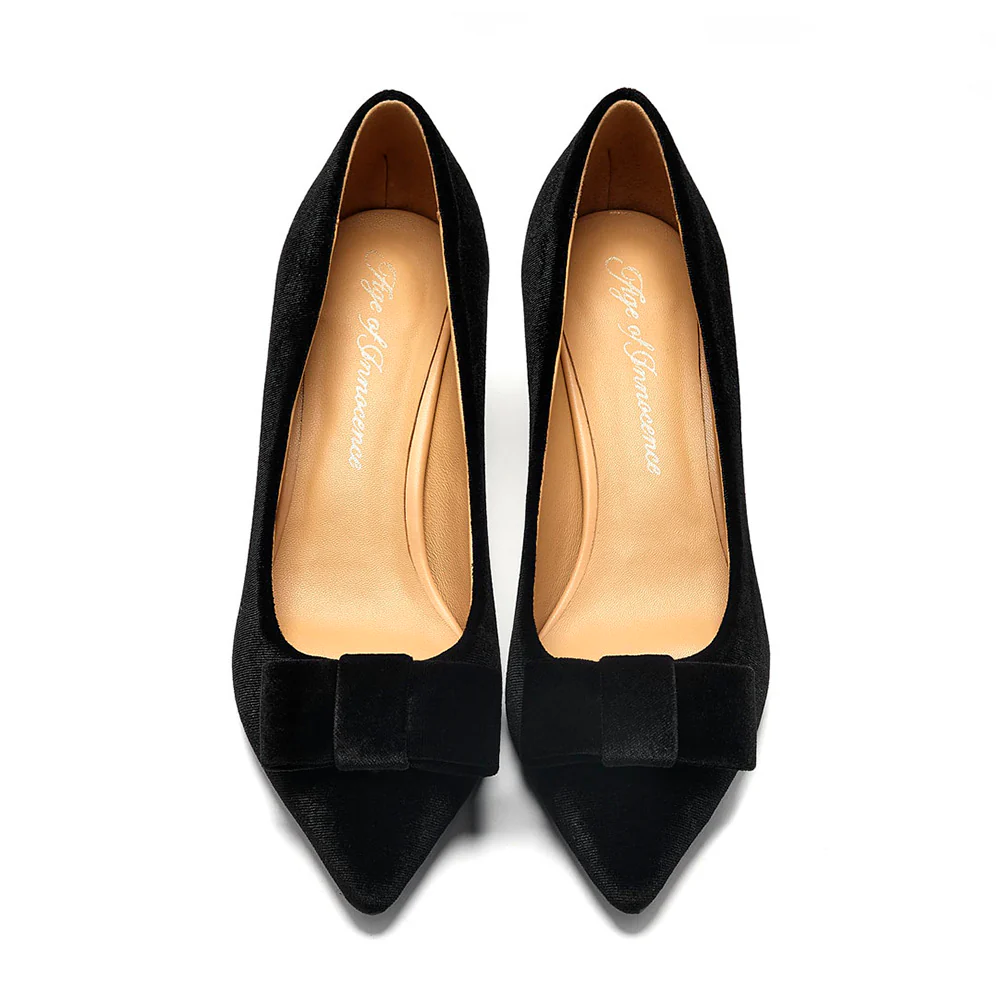 Jacqueline Velvet Black Shoes - Image 3