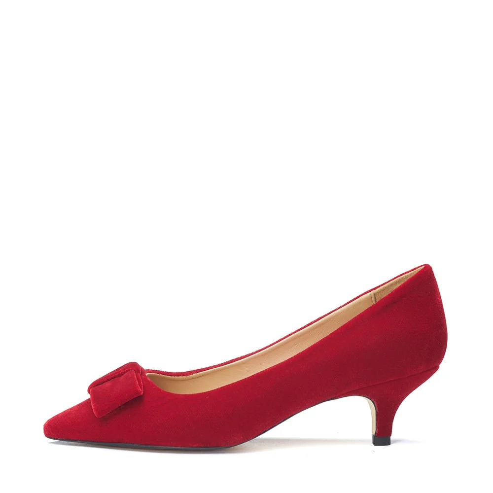Jacqueline Velvet Red Shoes