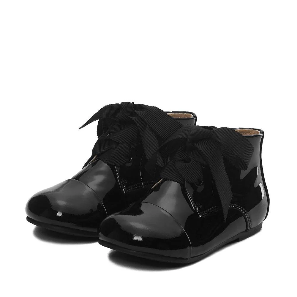 Jane PU Black Boots - Image 2
