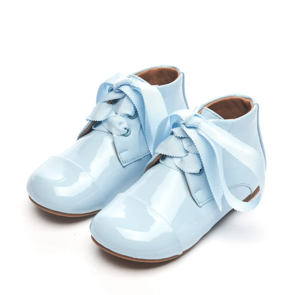 Jane PU Blue Boots - Image 2
