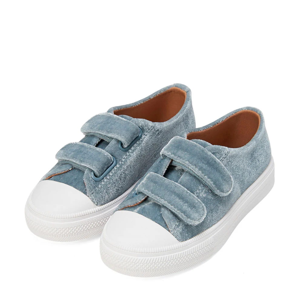 Jessie Velvet Blue Sneakers - Image 2