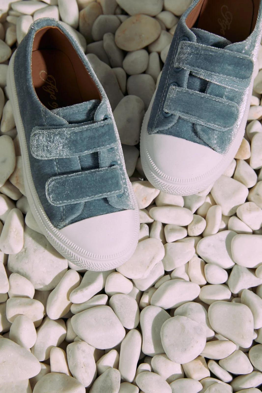 Jessie Velvet Blue Sneakers - Image 3