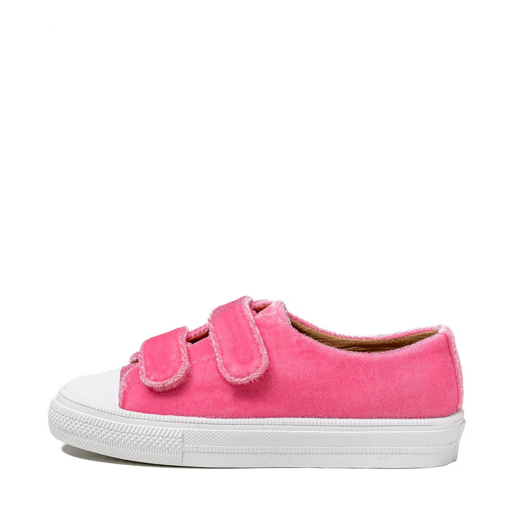 Jessie Velvet Pink Sneakers