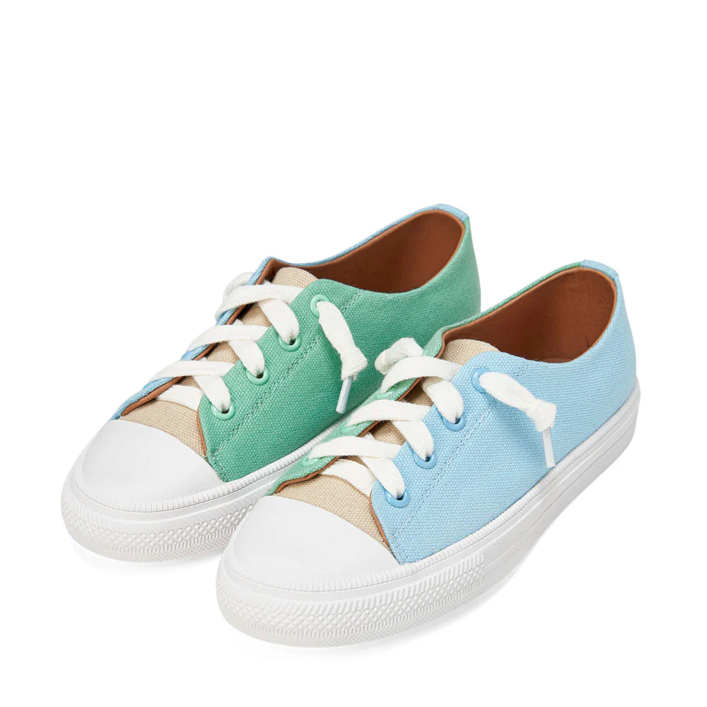 Jody Blue/ Green/ Beige Sneakers - Image 2