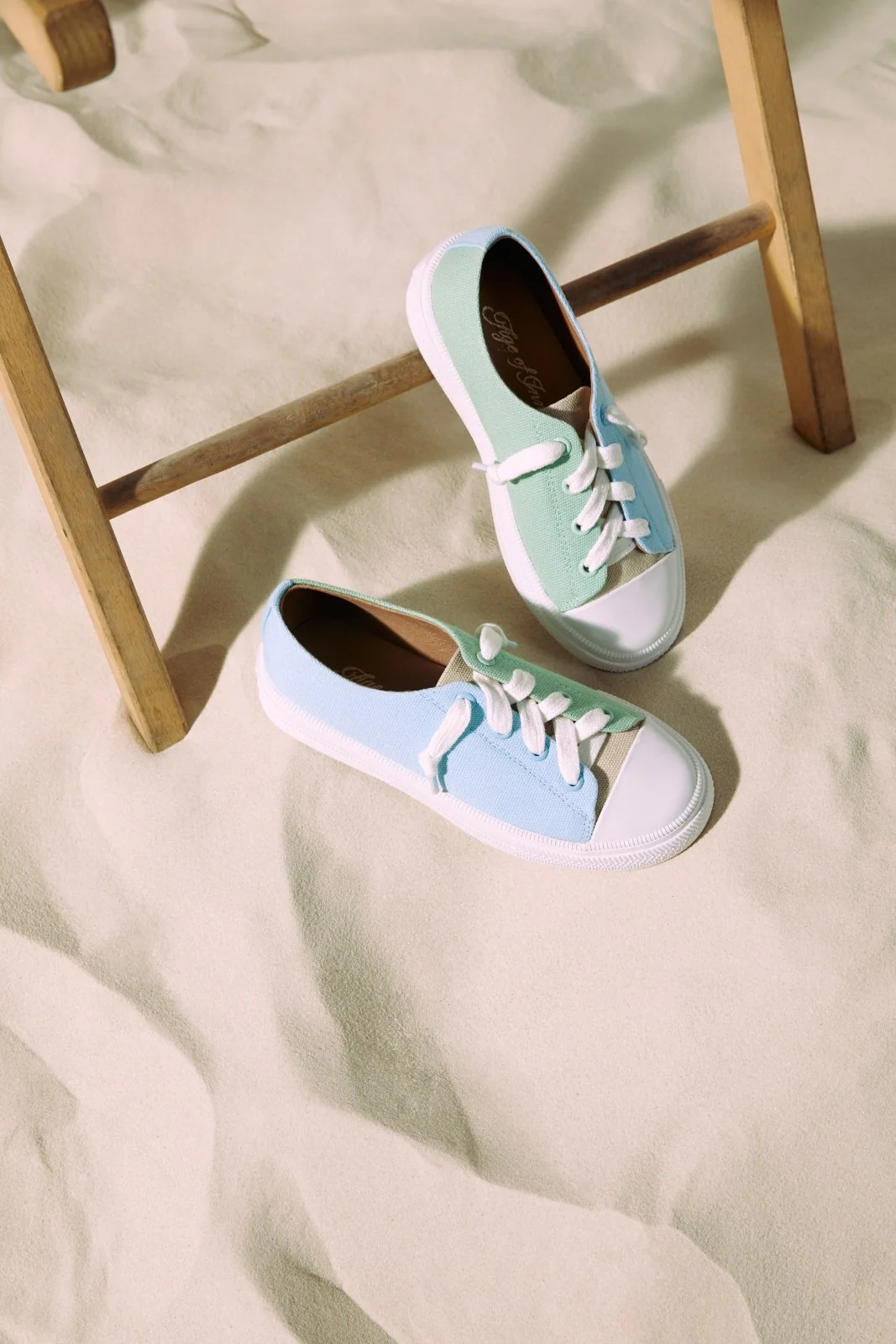 Jody Blue/ Green/ Beige Sneakers - Image 3