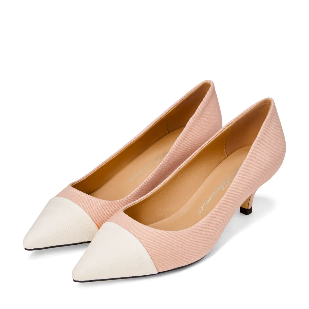 Juliette Canvas Pink/White Shoes - Image 2