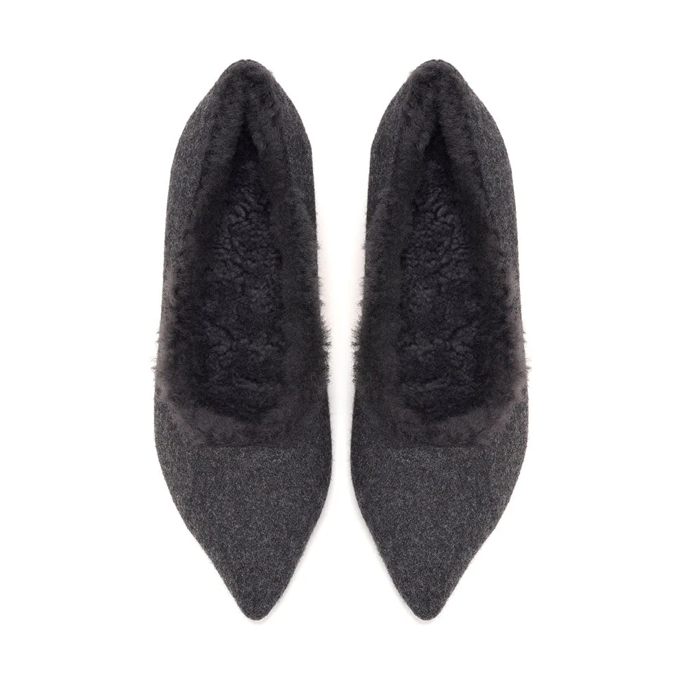Juliette Wool Grey Shoes - Image 3