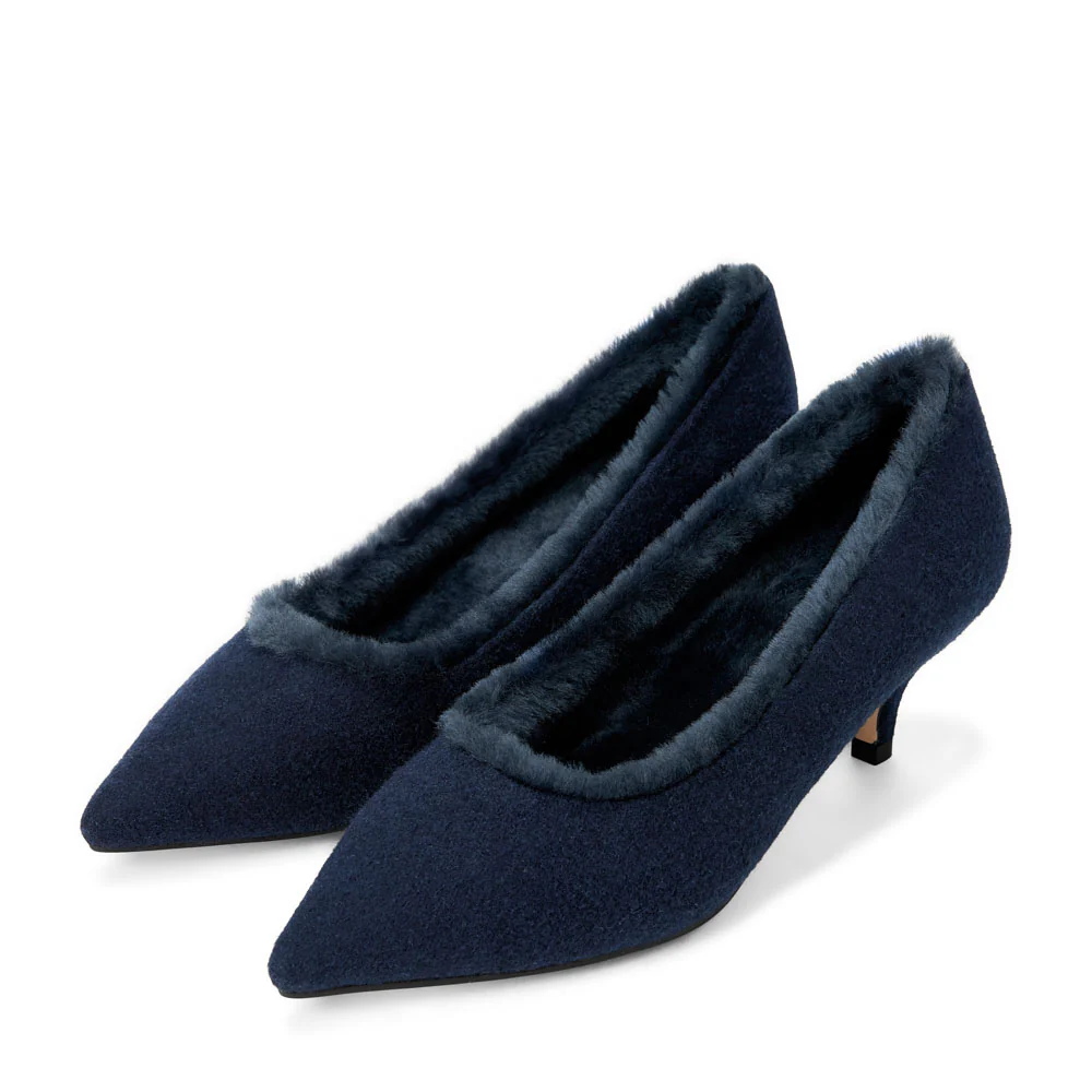 Juliette Wool Navy Shoes - Image 2