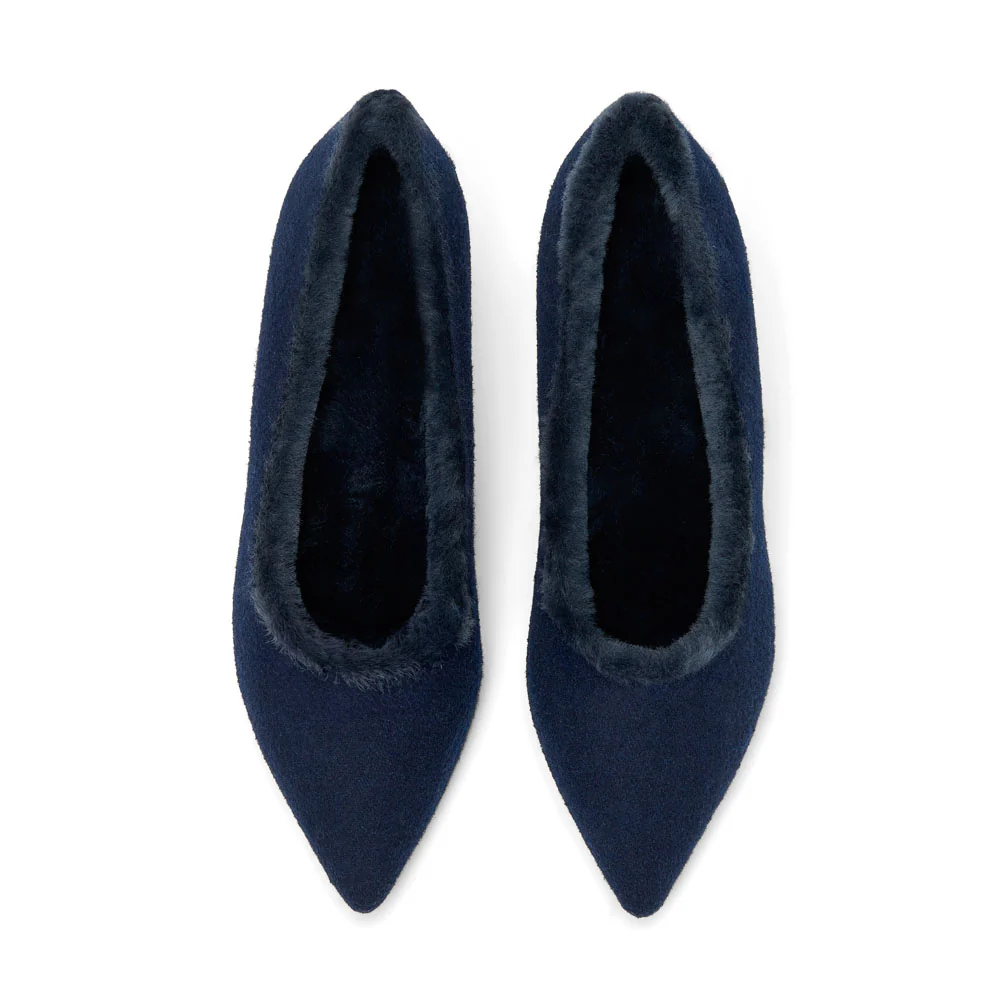 Juliette Wool Navy Shoes - Image 3