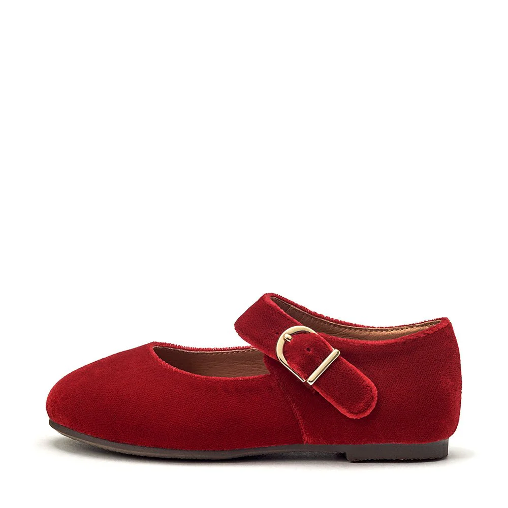 Juni Velvet Red Shoes