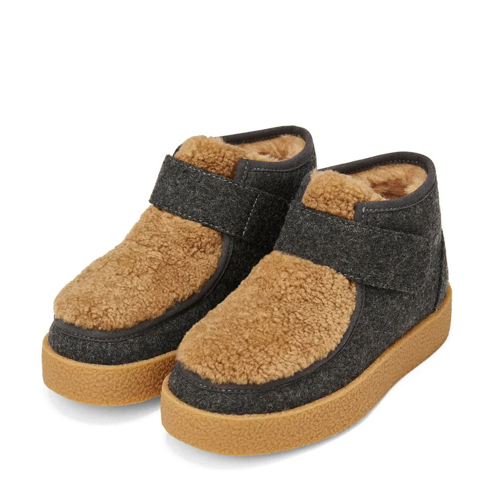 Kai Dark Grey/Beige Boots - Image 2