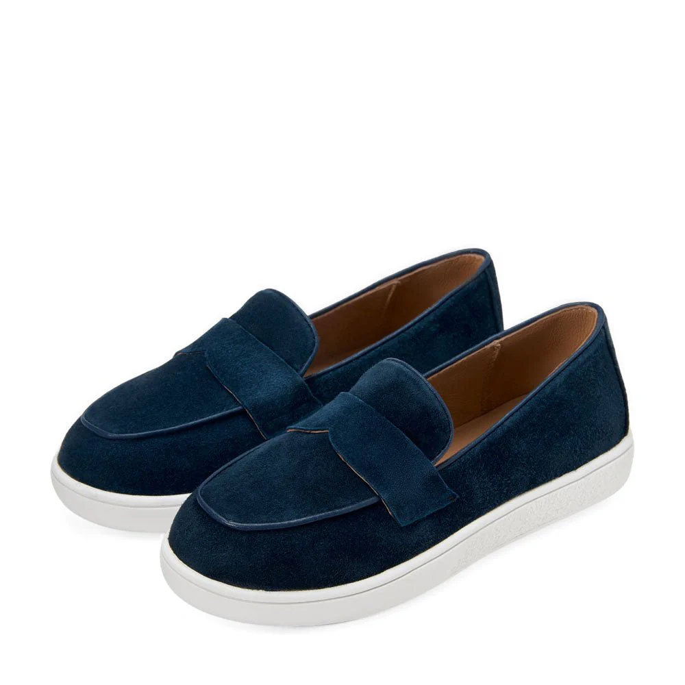 Kirk Navy Slip-on Sneakers - Image 2
